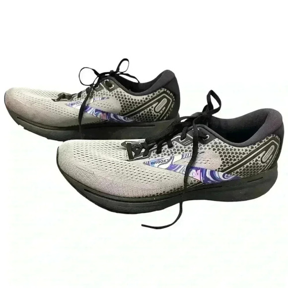 Brooks Ghost 14 Mens Running Shoes Gray Black Athletic Sneakers Size 12 - Picture 3 of 9